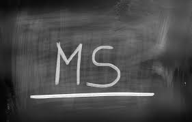 MS written in chalk on a chalkboard