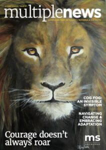 Lion as background for multiple news magazines